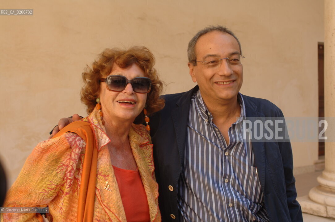 VENICE 10/09/06 - PREMIO CAMPIELLO AWARD : THE WRITER CLAUDIO PIERSANTI WITH INGE FELTRINELLI ©Graziano Arici/Rosebud2 LETTERATURA