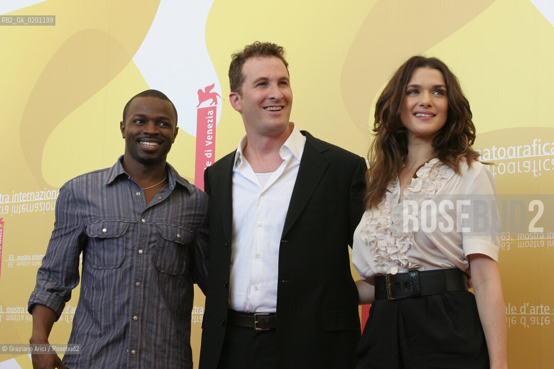 04_9_06 - 63 VENICE FILM FESTIVAL - FILM THE FOUNTAIN - THE DIRECTOR DARREN ARONOFSKY, THE ACTRESS RACHEL WEISZ AND THE ACTOR SEAN PATRICK THOMAS