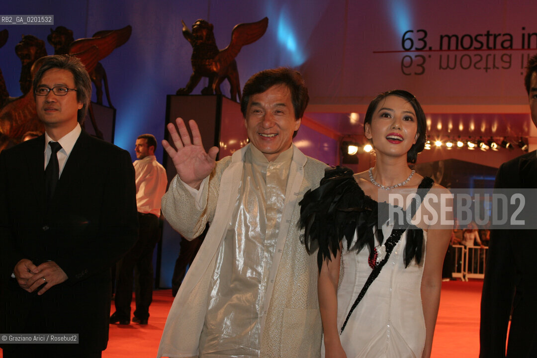 08_9_06 - 63 VENICE FILM FESTIVAL - PREMIERE FILM ROB-B-HOOD - THE DIRECTOR BENNY CHAN,  THE ACTORS JACKIE CHAIN, LOUIS KOO AND THE ACTRESS GAO YUANYUAN.©Graziano Arici/Rosebud2