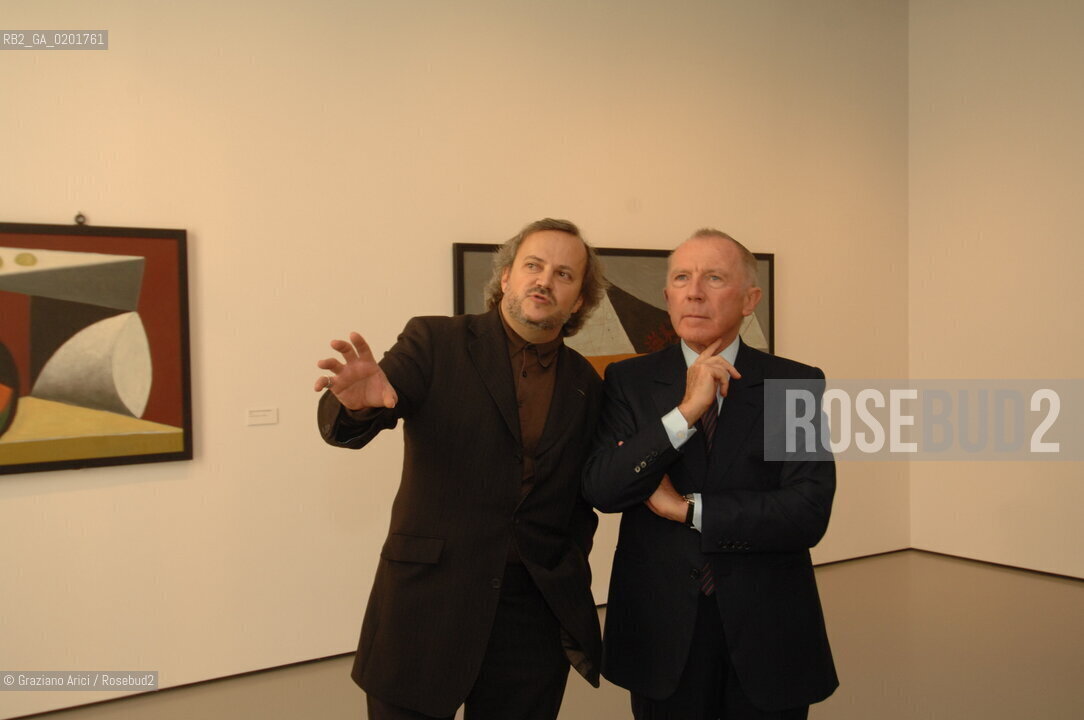 VENEZIA 9 NOVEMBRE 2006 - EXPOSITION IN PALAZZO GRASSI : PICASSO: LA JOIE DE VIVRE 1945/1948 - FRANCOIS PINAULT WITH  THE EXPOSITION CURATOR JEAN-LOUS ANDRAL ©Graziano Arici/Rosebud2
