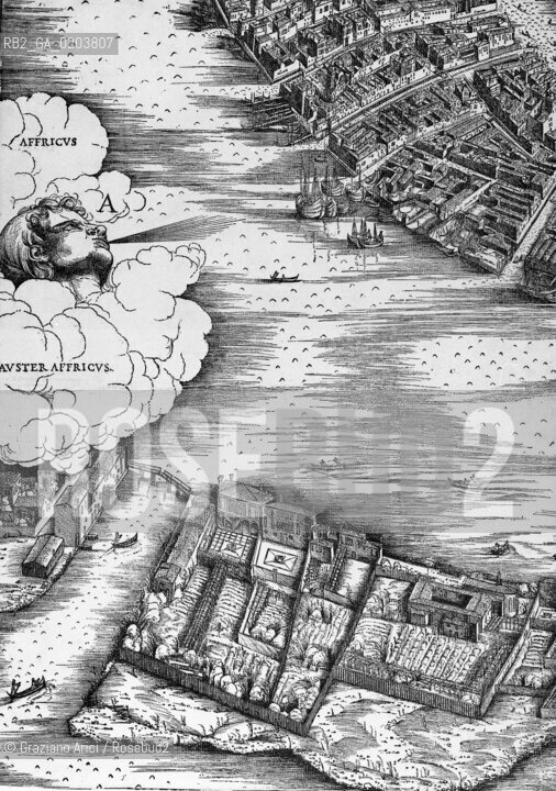 VENEZIA 1980 PIANTA VENEZIA DALLARCHIVIO DE BARBERI © ARCHIVIO Graziano Arici/Rosebud2  INCISORE 1500 JACOPO DE BARBERI CARTOGRAFIA VENEZIA