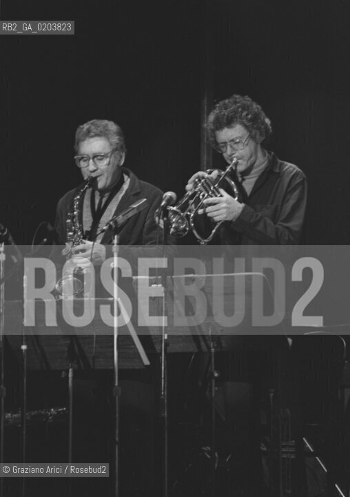 MESTRE 1980 MANIFESTAZIONE MESTRE JAZZ 80 © ARCHIVIO Graziano Arici/Rosebud2  MUSICA JAZZ SASSOFONISTA LEE KONITZ E ACK VAN ROOYEN