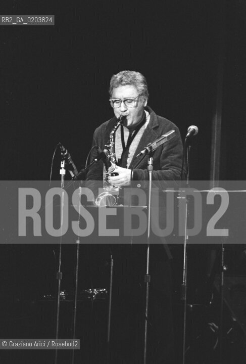 MESTRE 1980 MANIFESTAZIONE MESTRE JAZZ 80 © ARCHIVIO Graziano Arici/Rosebud2  MUSICA JAZZ SASSOFONISTA LEE KONITZ