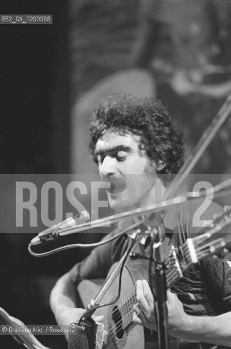 VENEZIA 1977 PRIMO PIANO ALBERTO DAMICO © ARCHIVIO Graziano Arici/Rosebud2  MUSICA POPOLARE CANZONIERE POPOLARE VENETO