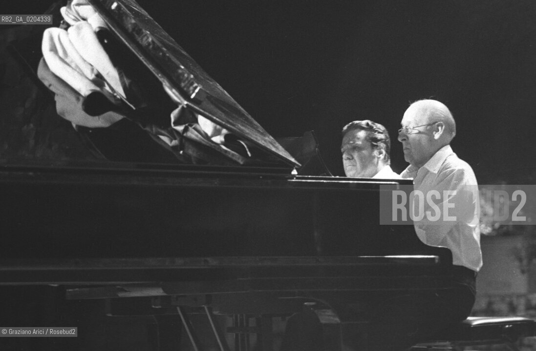 MESTRE 1979 PIANISTA GINO GORINI E EUGENIO BAGNOLI  © ARCHIVIO Graziano Arici/Rosebud2  MUSICA MESTRE PIANISTI