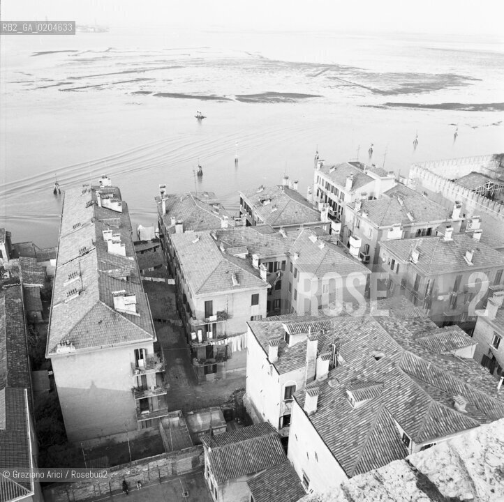 VENEZIA 1982 VEDUTA DAL CAMPANILE DI SAN FRANCESCO DELLA VIGNA © ARCHIVIO Graziano Arici/Rosebud2  BARENA LAGUNA