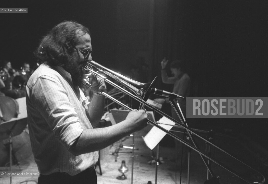 MESTRE 1980 MANIFESTAZIONE MESTRE JAZZ 80 JAZZISTA GIANCARLO SCHIAFFINI © ARCHIVIO Graziano Arici/Rosebud2  MUSICA ELINGTONIANA