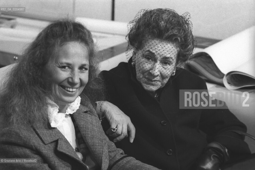 VENEZIA 1981 PITTRICE LISELOTTE HOLS E WALLY TOSCANINI MOGLIE DEL DIRETTORE DORCHESTRA ARTURO TOSCANINI © ARCHIVIO Graziano Arici/Rosebud2  CENTRO CULTURALE CASA TRE OCI GIUDECCA