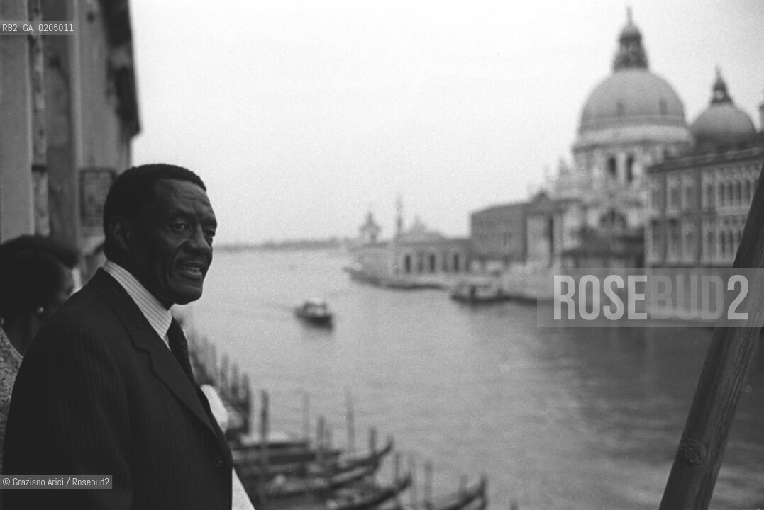 VENEZIA 1981 PRESIDENTE DELLO BOPHUTHATSWANA LUCAS MANGOPE E MOGLIE © ARCHIVIO Graziano Arici/Rosebud2  PRESIDENTE PAESE SUD AFRICA IN VISITA A  VENEZIA