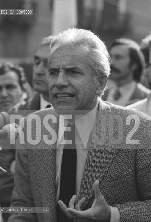 VENEZIA 1981 POLITICO LUCIO MAGRI © ARCHIVIO Graziano Arici/Rosebud2  POLITICA MANIFESTAZIONE PER LA PACE PARTITO UNITA PROLETARIA