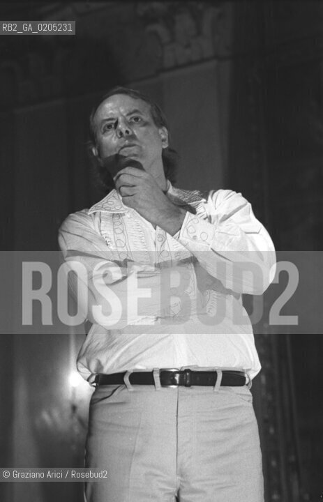 VENEZIA 1982 COMPOSITORE KARL HEINZ STOCKHAUSEN © ARCHIVIO Graziano Arici/Rosebud2  BIENNALE MUSICA 82 ATENEO VENETO LEZIONE