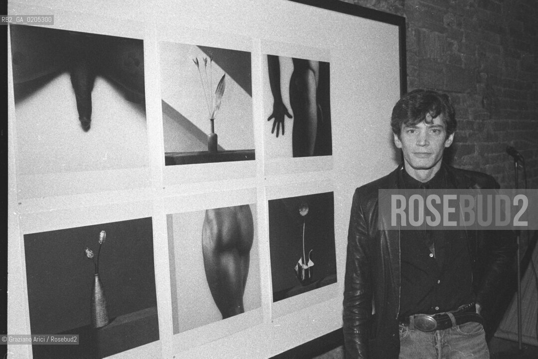 VENEZIA 1983 IL FOTOGRAFO ROBERT MAPPLETHORPE  © ARCHIVIO Graziano Arici/Rosebud2  PRESENTAZIONE MOSTRA FOTOGRAFICA PALAZZO FORTUNY