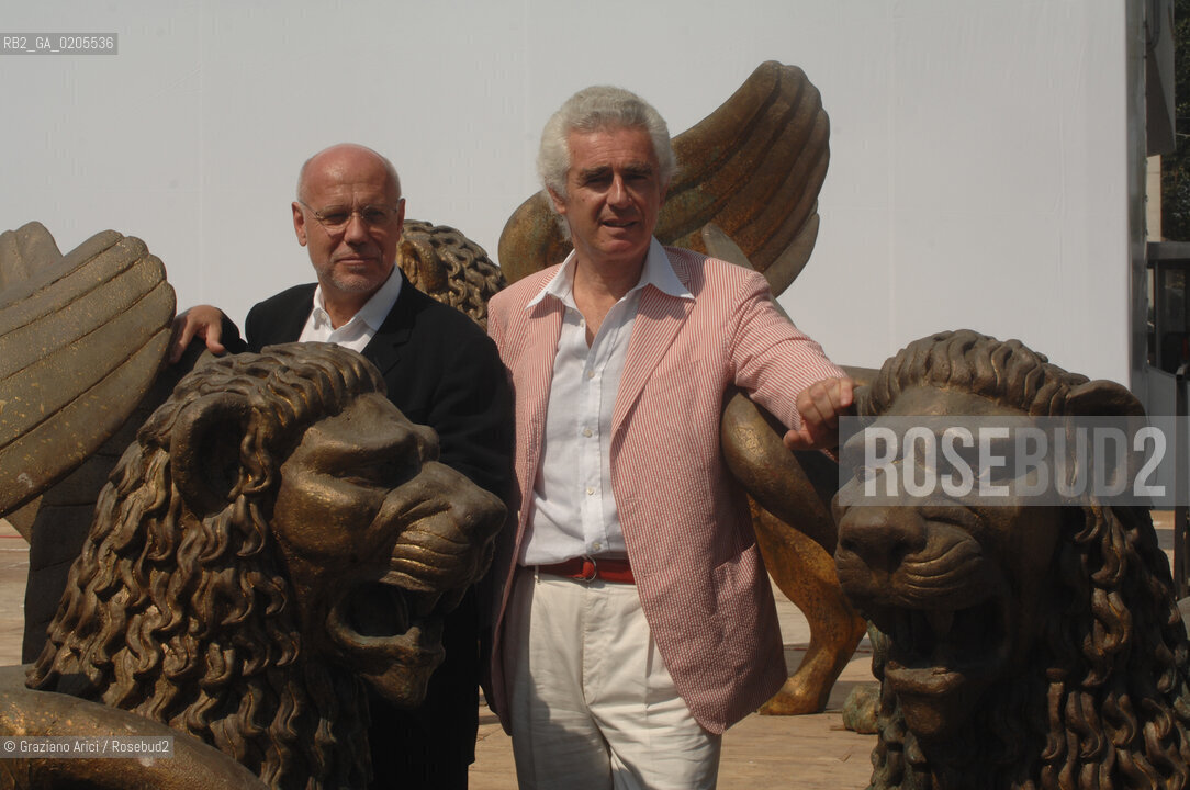 VENICE 28/08/07 - 64 VENICE FILM FESTIVAL - THE FILM FESTIVAL DIRECTOR MARCO MUELLER WITH THE BIENNALE PRESIDENT DAVIDE CROFF ©Graziano Arici/Rosebud2 CINEMA BIENNALE