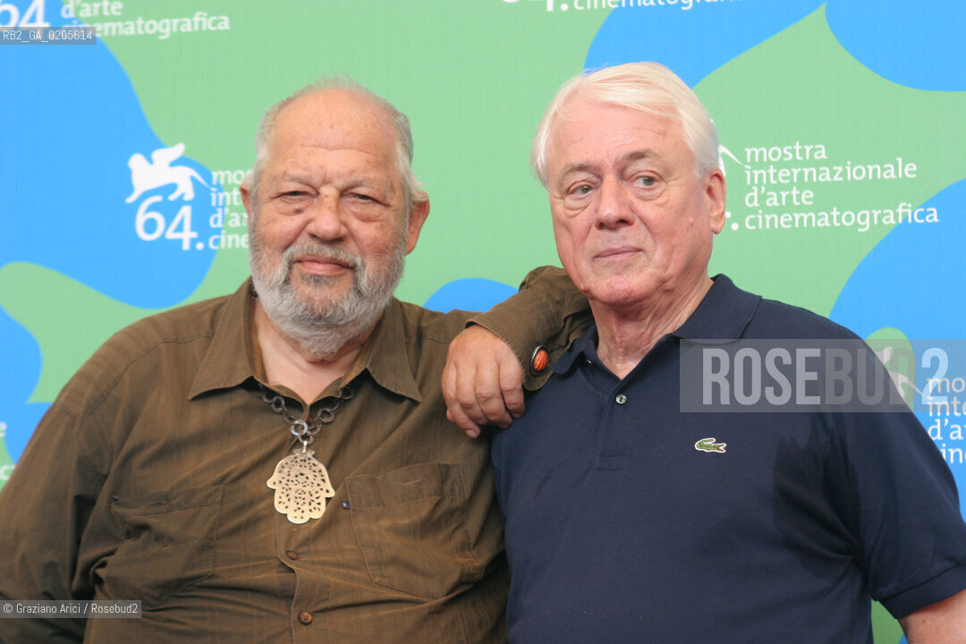30_08_2007 - VENICE - 64TH FILM FESTIVAL - FILM ALEXANDER KLUGE RIGHT TO LEFT: THE DIRECTOR ALEXANDER KLUGE AND THE SCRIPTWRITER PETER BERLING ©Graziano Arici/Rosebud2