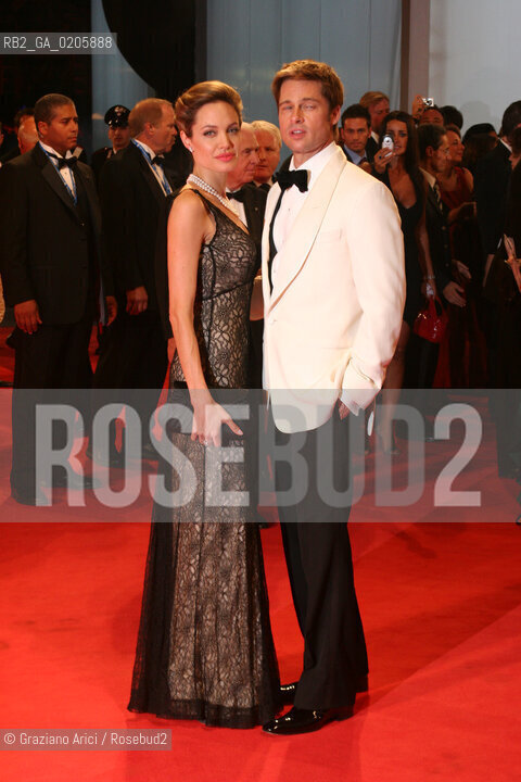02_09_2007 - VENICE - 64TH FILM FESTIVAL - FILM THE ASSASINATION OF JESSE JAMES BY THE COWARD ROBERT FORD - BRAD PITT AND ANGIOLINA JOLIE ©Graziano Arici/Rosebud2