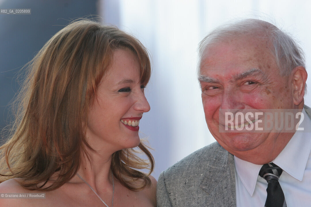 02_09_2007 - VENICE - 64TH FILM FESTIVAL - FILM LA FILLE COUPEE EN DEUX - THE DIRECTOR CLAUDE CHABROL WITH THE ACTRESS LUDIVINE SAIGNIER ©Graziano Arici/Rosebud2