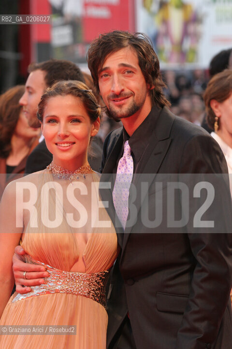 03_09_2007 - VENICE - 64TH FILM FESTIVAL - RED CARPET FILM THE DARJEELING LIMITED ACTOR ADRIEN BRODY WITH HIS GIRLFRIEND ELSA PATAKY ©Graziano Arici/Rosebud2