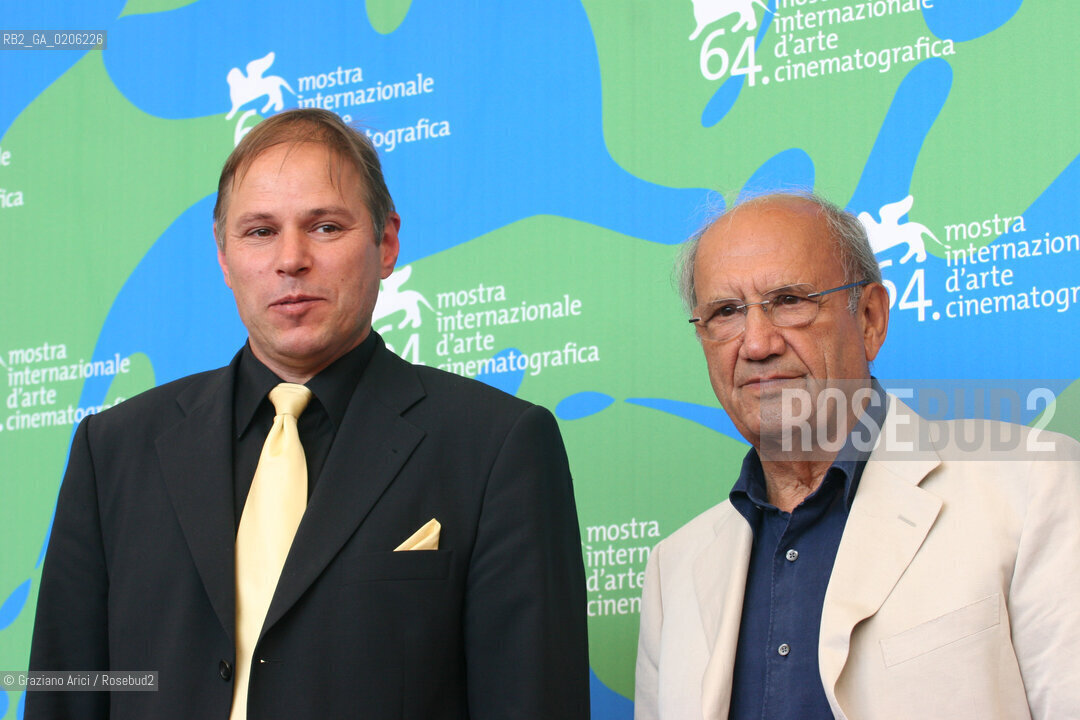 06_09_2007 - VENICE - 64TH FILM FESTIVAL - FILM DIE STILLE VOR BACH (THE SILENCE BEFORE BACH) - THE DIRECTOR PERE PORTABELLA AND THE ACTOR CHRISTIAN BREMBECK. ©Graziano Arici/Rosebud2