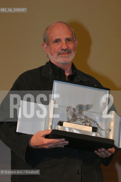 08_09_2007 - VENICE - 64TH FILM FESTIVAL - OFFICIAL AWARDS - SILVER LION FOR BEST DIRECTOR TO: BRIAN DE PALMA FOR THE FILM REDACTED. ©Graziano Arici/Rosebud2
