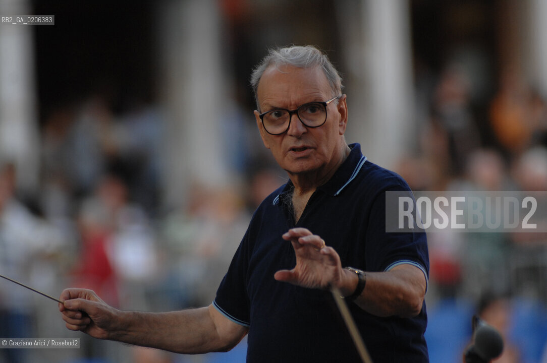 VENICE 10/09/07 - CONCERT IN ST.MARKS SQUARE OF THE COMPONIST ENNIO MORRICONE ©Graziano Arici/Rosebud2 MUSICA COMPOSITORE OSCAR