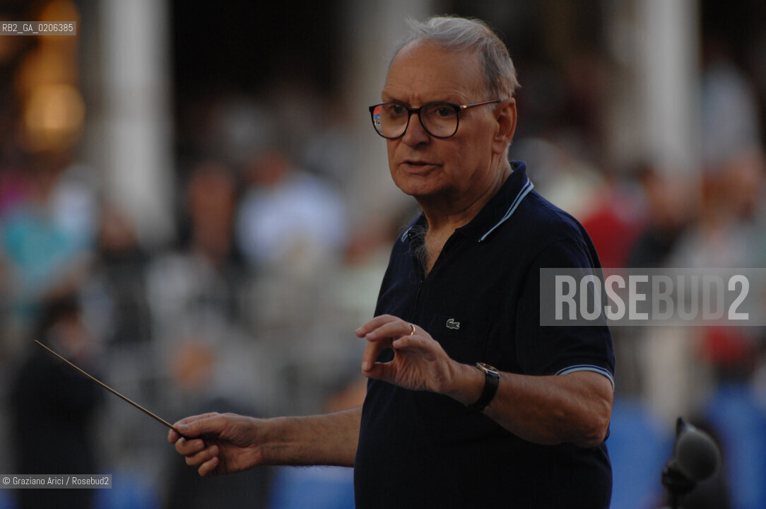 VENICE 10/09/07 - CONCERT IN ST.MARKS SQUARE OF THE COMPONIST ENNIO MORRICONE ©Graziano Arici/Rosebud2 MUSICA COMPOSITORE OSCAR