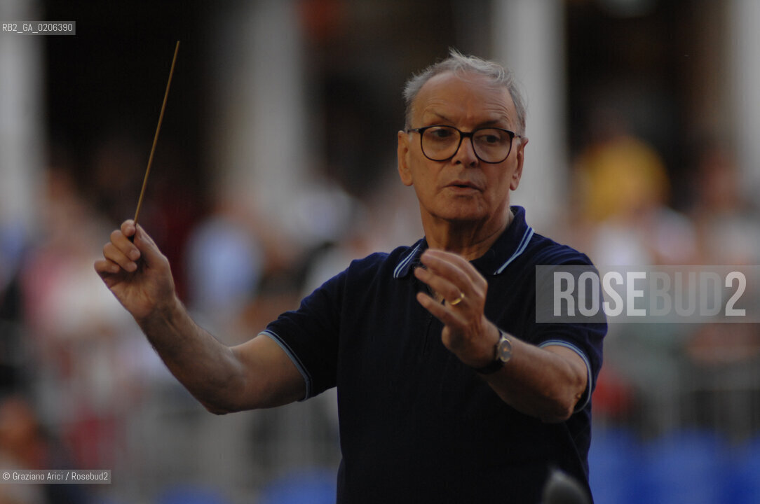 VENICE 10/09/07 - CONCERT IN ST.MARKS SQUARE OF THE COMPONIST ENNIO MORRICONE ©Graziano Arici/Rosebud2 MUSICA COMPOSITORE OSCAR