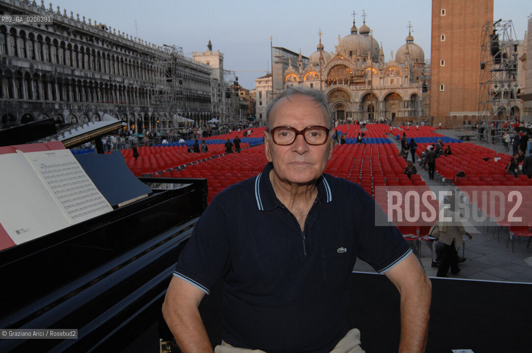 VENICE 10/09/07 - CONCERT IN ST.MARKS SQUARE OF THE COMPONIST ENNIO MORRICONE ©Graziano Arici/Rosebud2 MUSICA COMPOSITORE OSCAR