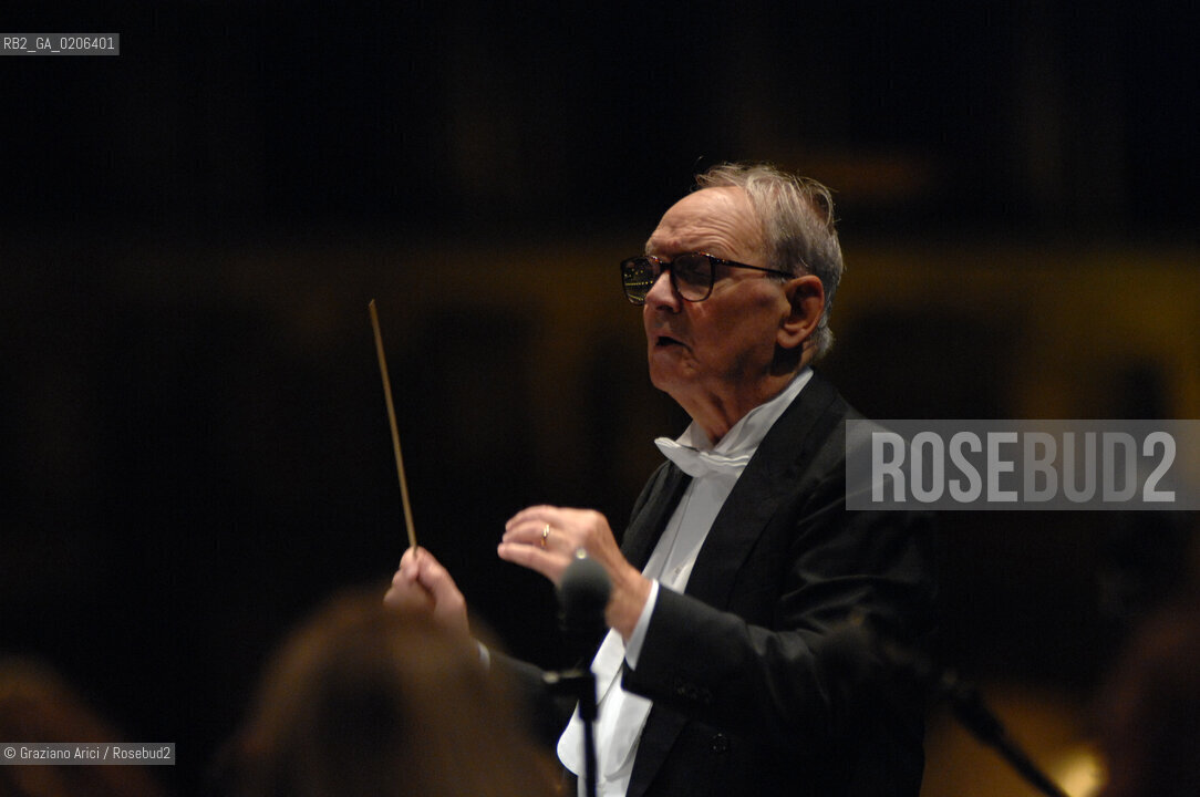VENICE 10/09/07 - CONCERT IN ST.MARKS SQUARE OF THE COMPONIST ENNIO MORRICONE ©Graziano Arici/Rosebud2 MUSICA COMPOSITORE OSCAR