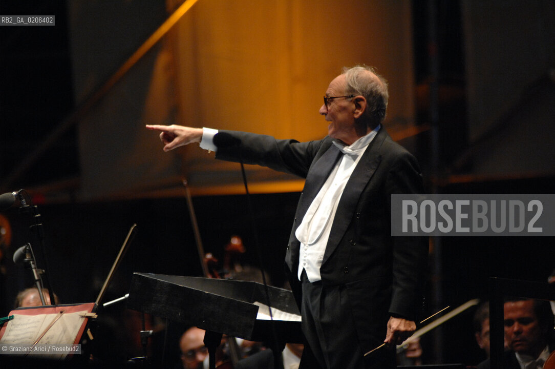 VENICE 10/09/07 - CONCERT IN ST.MARKS SQUARE OF THE COMPONIST ENNIO MORRICONE ©Graziano Arici/Rosebud2 MUSICA COMPOSITORE OSCAR