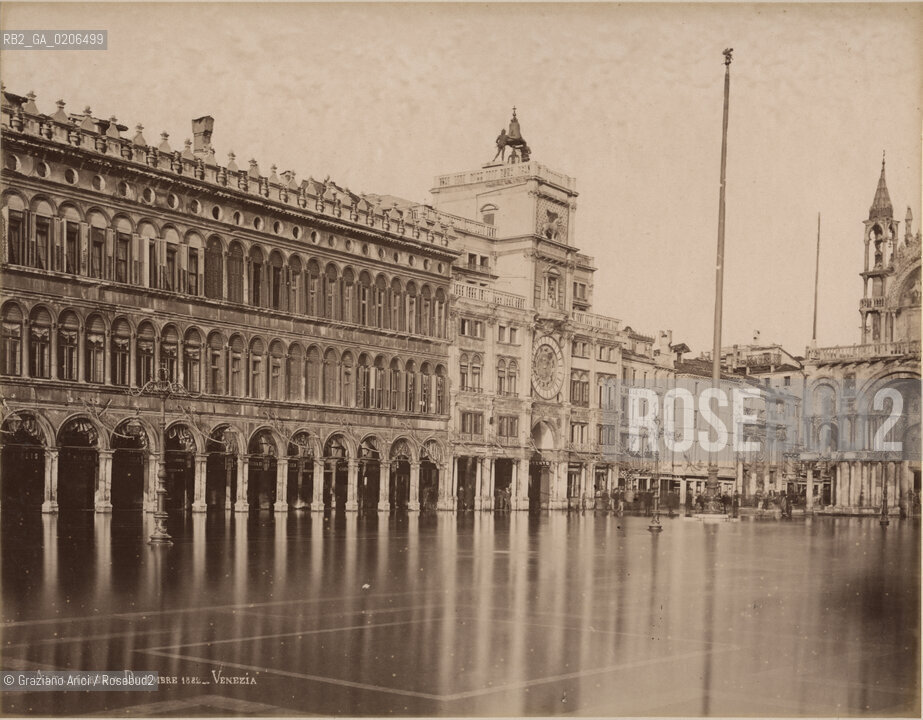 -VENEZIA, SENZA INDICAZIONE DAUTORE, ALTA MAREA, 4 DICEMBRE 1882. STAMPA ALLALBUMINA, CM 23,8X19,4 ©ARCHIVIO Graziano Arici/Rosebud2  FOTOANTICHE.-VENICE, NO AUTHORS INDICATION, ALTA MAREA, 4 DECEMBER 1882.. ALBUMEN PHOTOGRAPH MOUNTED ON CARDBOARD, CM 23,8X19,4 ©Graziano Arici/Rosebud2 