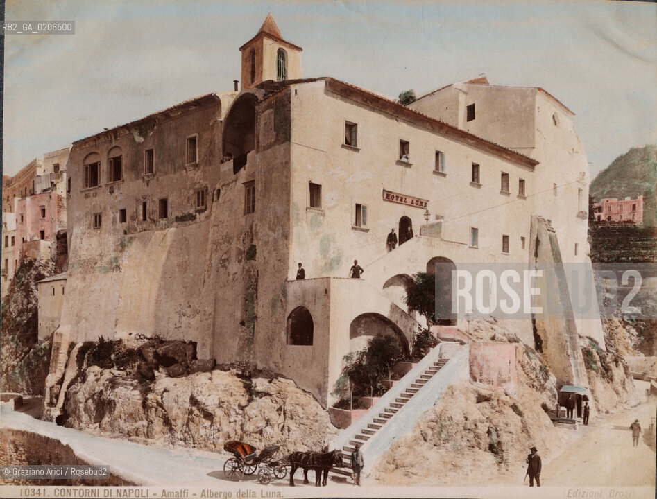 -VENEZIA, EDIZIONI BROGI, CONTORNI DI NAPOLI-AMALFI-ALBERGO DELLA LUNA, SENZA DATA. STAMPA ALLALBUMINA INCOLLATA SU CARTONE, CM 24,7X18,8 ©ARCHIVIO Graziano Arici/Rosebud2  FOTOANTICHE.-VENICE, EDIZIONI BROGI, CONTORNI DI AMALFI-AMALFI-ALBERGO DELLA LUNA, UNDATED. ALBUMEN PHOTOGRAPH MOUNTED ON CARDBOARD, CM 24,7X18,8 ©Graziano Arici/Rosebud2 