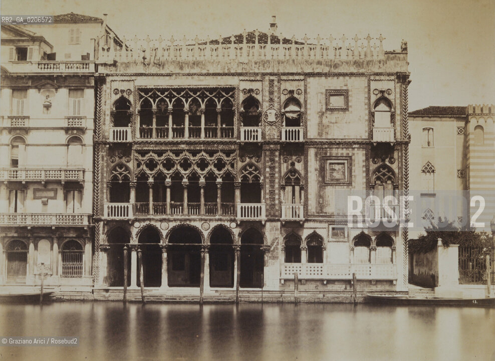 -VENEZIA, CARLO NAYA, PALAZZO CA DORO. STAMPA ALLALBUMINA  INCOLLATA SU CARTONE, CM 35,4X27 ©ARCHIVIO Graziano Arici/Rosebud2   FOTOANTICHE.-VENICE, NO AUTHORS INDICATION, PALAZZO CA DORO, UNDATED. ALBUMEN PHOTOGRAPH  MOUNTED ON CARDBOARD, CM 35,4X27 ©Graziano Arici / rosebud2