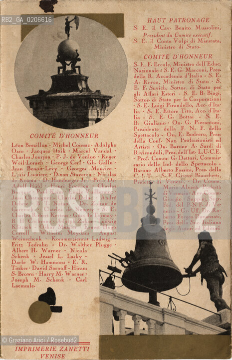 -VENEZIA, SENZA INDICAZIONE DAUTORE, PREMIERE EXPOSITION INTERNATIONALE DE LART CINEMATOGRAPHIQUE - 16 SOIREES DE PROJECTIONS A LEXCELSIOR FILMS INEDITS  6-21 AOUT - XVIII ESPOSIZIONE INTERNAZIONALE DARTE VENEZIA 1932, SENZA DATA.  CATALOGO DELLA MOSTRA DEL CINEMA, CM 12X18,5 ©ARCHIVIO Graziano Arici/Rosebud2  FOTOANTICHE.-VENICE, NO AUTHORS INDICATION, PREMIERE EXPOSITION INTERNATIONALE DE LART CINEMATOGRAPHIQUE - 16 SOIREES DE PROJECTIONS A LEXCELSIOR FILMS INEDITS  6-21 AOUT - XVIII ESPOSIZIONE INTERNAZIONALE DARTE VENEZIA 1932, UNDATED. CATALOGO DELLA MOSTRA DEL CINEMA, CM 12X18,5  ©Graziano Arici / rosebud2  .