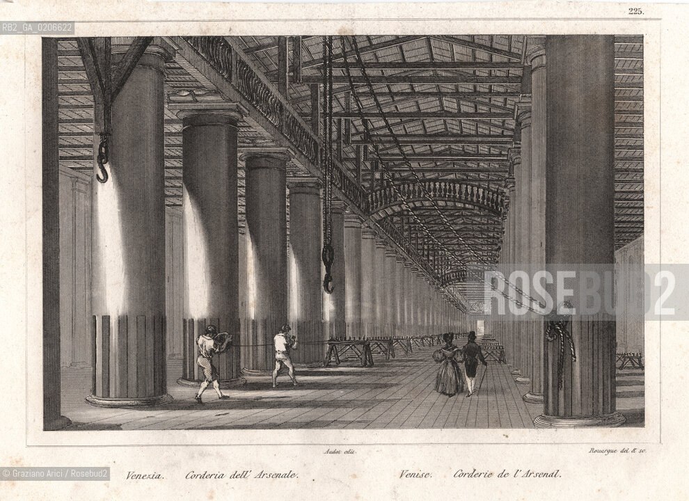 -VENEZIA, SENZA INDICAZIONE DAUTORE, CORDERIE DELLARSENALE, SENZA DATA. STAMPA , CM 17,3X11,6 ©ARCHIVIO Graziano Arici/Rosebud2  FOTOANTICHE.-VENICE, NO AUTHORS INDICATION, CORDERIE DELLARSENALE, UNDATED.  STAMPA, CM 17,3X11,6 ©Graziano Arici/Rosebud2 