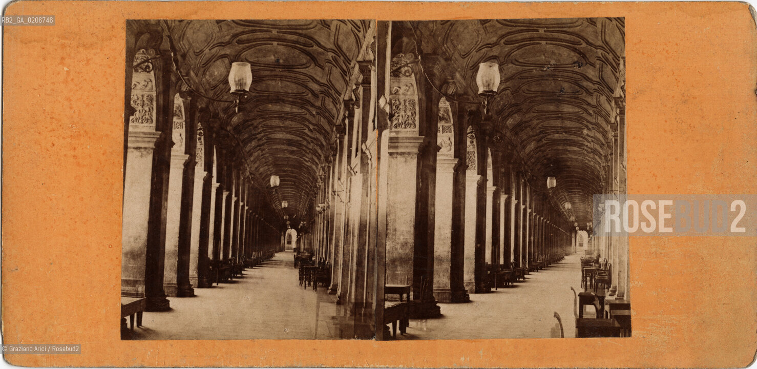 -VENEZIA, SENZA INDICAZIONE DAUTORE, PROCURATIE NUOVE A S. MARCO, SENZA DATA. POSITIVO ALLALBUMINA MONTATO SU CARTONE, FOTOGRAFIA STEREOSCOPICA, CM 17,8X8,6  ©ARCHIVIO Graziano Arici/Rosebud2  CAFFE FLORIAN, FOTOANTICHE.-VENICE, NO AUTHORS INDICATION, PROCURATIE NUOVE A S. MARCO, UNDATED. ALBUMEN POSITIVE MOUNTED ON CARDBOARD, STEREOSCOPICAL PHOTOGRAPH CM 17,8X8,6 ©Graziano Arici / rosebud2