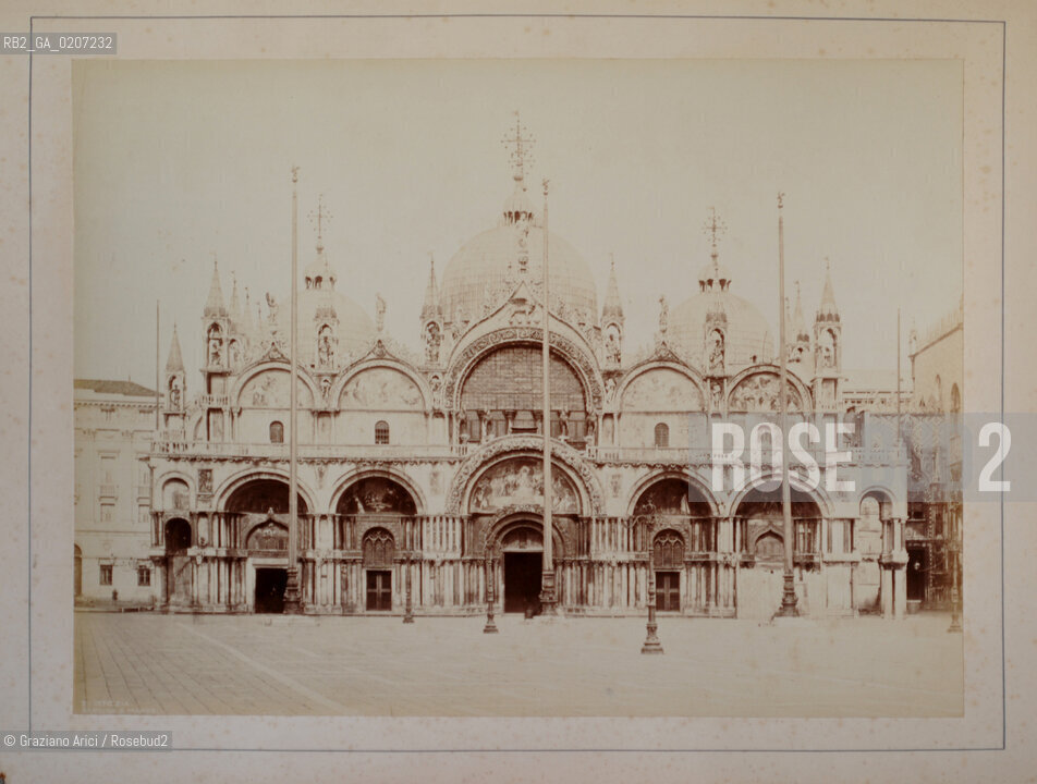 -VENEZIA, CARLO NAYA ?, BASILICA DI S. MARCO, SENZA DATA. STAMPA ALLALBUMINA INCOLLATA SU CARTONE, CM 38,5X29,5 ©ARCHIVIO Graziano Arici/Rosebud2   FOTOANTICHE.-VENICE, CARLO NAYA ?, BASILICA DI S. MARCO, UNDATED. ALBUMEN PHOTOGRAPH  MOUNTED ON CARDBOARD, CM 38,5X29,5 ©Graziano Arici / rosebud2