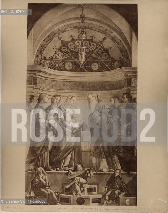 -VENEZIA, CARLO NAYA, QUADRO PRESENTAZIONE AL TEMPIO DEL CARPACCIO, CANAL GRANDE DALLACCADEMIA, SENZA DATA. STAMPA ALLALBUMINA INCOLLATA SU CARTONE, CM 26X20,3 CONTENUTE ALLINTERNO DELLALBUM H.F.M.H FROM T.H.H.-IN REMEBRANCE OF A PLEASANT TOUR SEPTEMBER 22nd NOVEMBER15th 1888 DUBLINO. ©ARCHIVIO Graziano Arici/Rosebud2   FOTOANTICHE.-VENICE, CARLO NAYA, QUADRO PRESENTAZIONE AL TEMPIO DEL CARPACCIO, UNDATED. ALBUMEN PHOTOGRAPH  MOUNTED ON CARDBOARD, CM 26X20,3 ©Graziano Arici/Rosebud2 