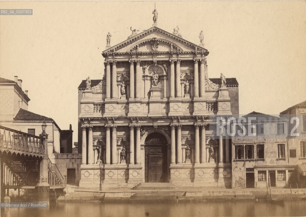 -VENEZIA, SENZA INDICAZIONE DAUTORE, CHIESA DEGLI SCALZI, SENZA DATA. STAMPA ALLALBUMINA INCOLLATA SU CARTONE, CM 17,1X12 ©ARCHIVIO Graziano Arici/Rosebud2  FOTOANTICHE.-VENICE, NO AUTHORS INDICATION, CHIESA DEGLI SCALZI, UNDATED. ALBUMEN PHOTOGRAPH MOUNTED ON CARDBOARD, CM 17,1X12 ©Graziano Arici/Rosebud2 I