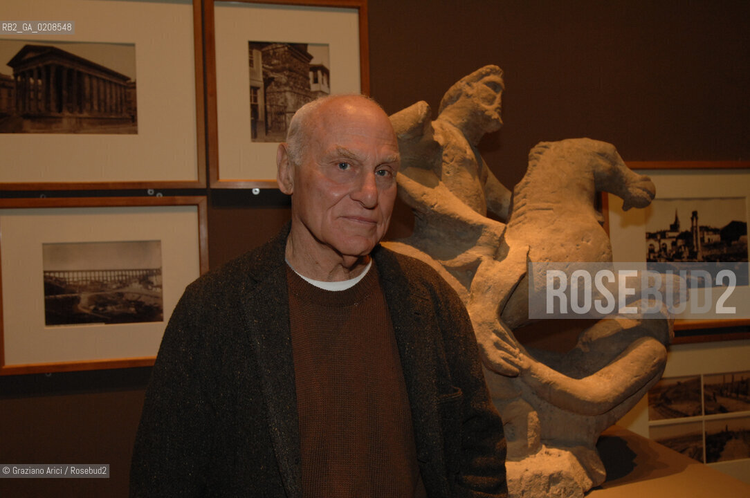 VENICE 15/4/2008 - THE ARTIST RICHARD SERRA VISITING THE PALAZZO GRASSI EXPOSITION ROMA AND I BARBARI ©Graziano Arici/Rosebud2