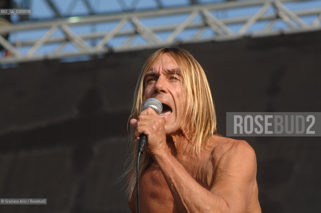 VENEZIA 20/06/08 - PARCO S.GIULIANO - HEINEKEN JAMMIN FESTIVAL : THE ROCK SINGER IGGY POP & THE STOOGES ©Graziano Arici/Rosebud2 MUSICA ROCK POP