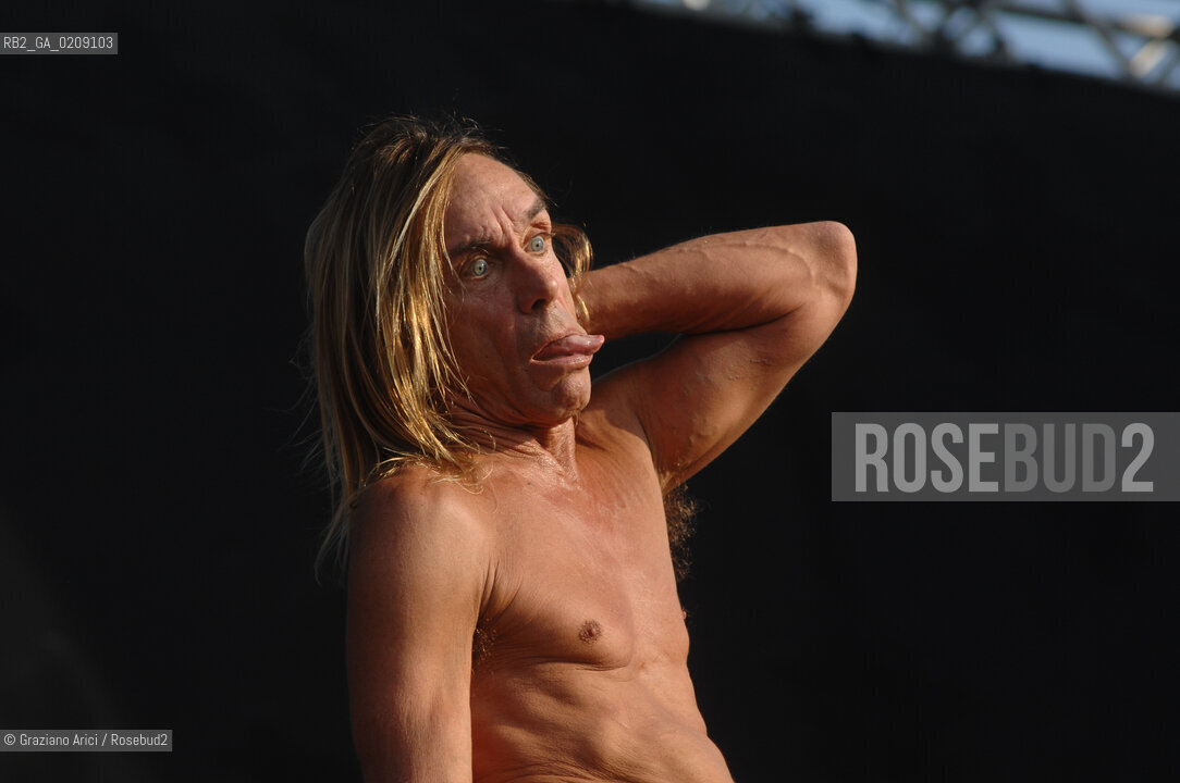 VENEZIA 20/06/08 - PARCO S.GIULIANO - HEINEKEN JAMMIN FESTIVAL : THE ROCK SINGER IGGY POP & THE STOOGES ©Graziano Arici/Rosebud2 MUSICA ROCK POP