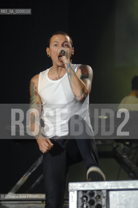 VENEZIA 20/06/08 - PARCO S.GIULIANO - HEINEKEN JAMMIN FESTIVAL : CHESTER BENNINGTON OF THE ROCK BAND LINKIN PARK ©Graziano Arici/Rosebud2 MUSICA ROCK POP