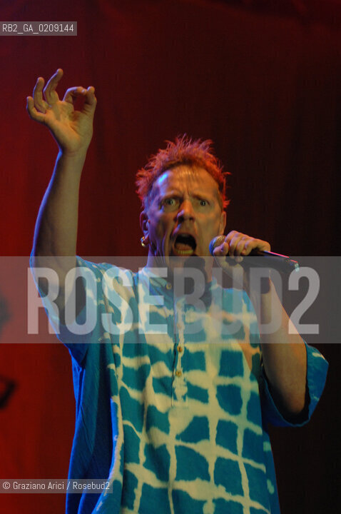 VENEZIA 20/06/08 - PARCO S.GIULIANO - HEINEKEN JAMMIN FESTIVAL : JOHNNY ROTTEN OF THE ROCK BAND SEX PISTOLS ©Graziano Arici/Rosebud2 MUSICA ROCK POP