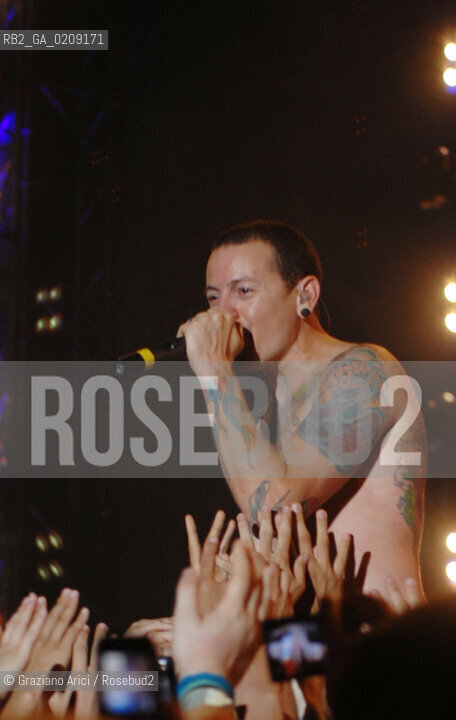 VENEZIA 20/06/08 - PARCO S.GIULIANO - HEINEKEN JAMMIN FESTIVAL : CHESTER BENNINGTON OF THE ROCK BAND LINKIN PARK © MARTA BUSO MUSICA ROCK POP