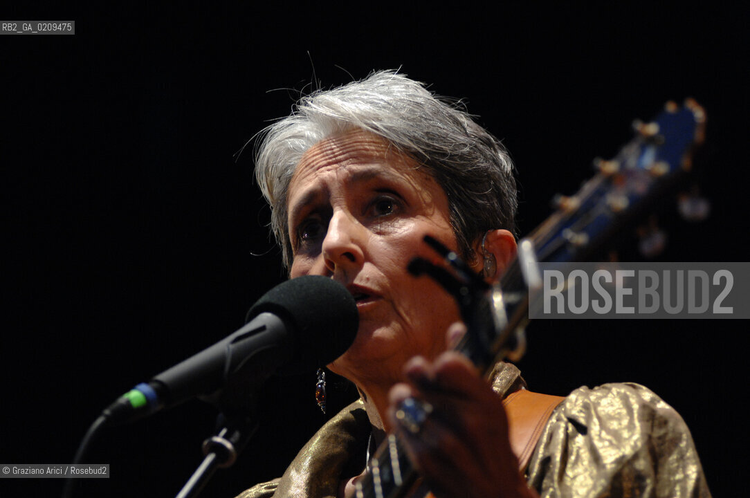 VENICE 22/07/08 THE MUSICIAN JOAN BAEZ IN CONCERT IN ST.MARKSS SQUARE @ Graziano Arici/Rosebud2 CONCERTO MUSICA POP ROCK FOLK