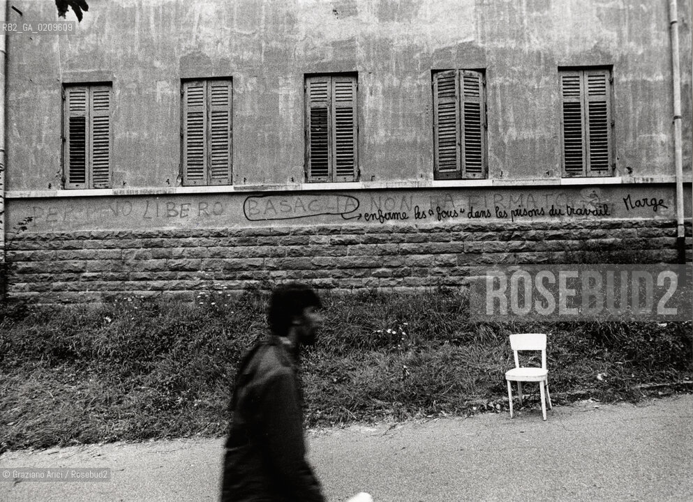 TRIESTE, OSPEDALE PSICHIATRICO SCRITTE DI CONTESTAZIONE, © 1977 Graziano Arici/Rosebud2 MAS