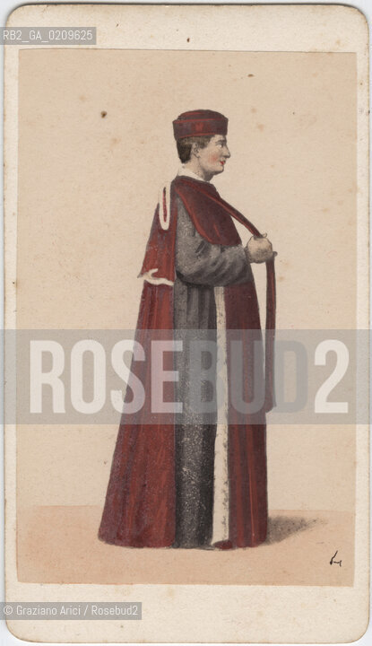 -VENEZIA, CARLO PONTI, SENATORE VENETO , SENZA DATA. DISEGNO INCOLLATO SU CARTONE, CARTE DE VISITE, CM CM 6X10,4   ©ARCHIVIO Graziano Arici/Rosebud2  PERSONA, FOTOANTICHE.-VENICE, CARLO PONTI, SENATORE VENETO, UNDATED. DESIGN MOUNTED ON CARDBOARD, CARTE DE VISITE CM 6X10,4 ©Graziano Arici / rosebud2