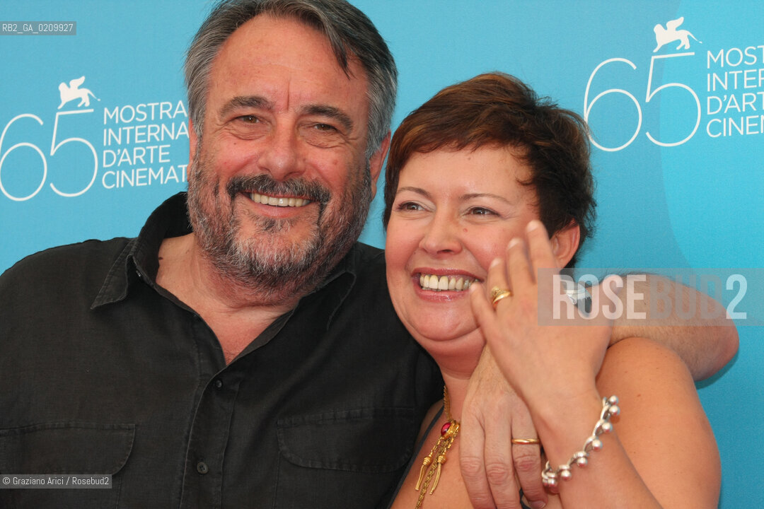 29/08/08 - 65th VENICE  INTERNATIONAL FILM FESTIVAL - FILM: PUCCINI E LA FANCIULLA, THE DIRECTORS, HUSBAND AND WIFE, PAOLO BENVENUTI AND PAOLA BARONI