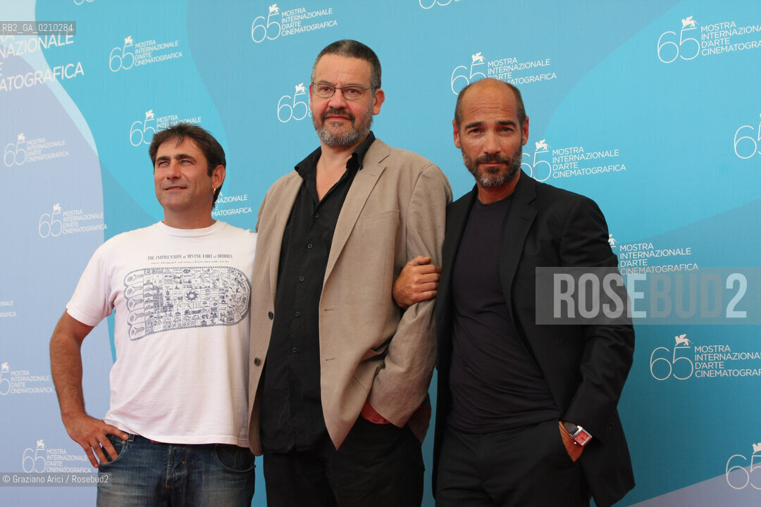 03/09/08 - 65th VENICE  INTERNATIONAL FILM FESTIVAL - FILM: PARC. THE DIRECTOR ARNAUD DES PALLIERES, THE ACTORS SERGI LOPEZ AND JEAN-MARC BARR