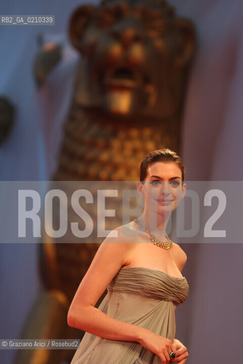 03/09/08 - 65th VENICE  INTERNATIONAL FILM FESTIVAL - FILM: RACHEL GETTING MARRIED. THE ACTRESS ANNE HATHAWAY
